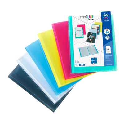 Viquel Propyglass - Porte vues personnalisable - 80 vues - A4 - disponible dans différentes couleurs