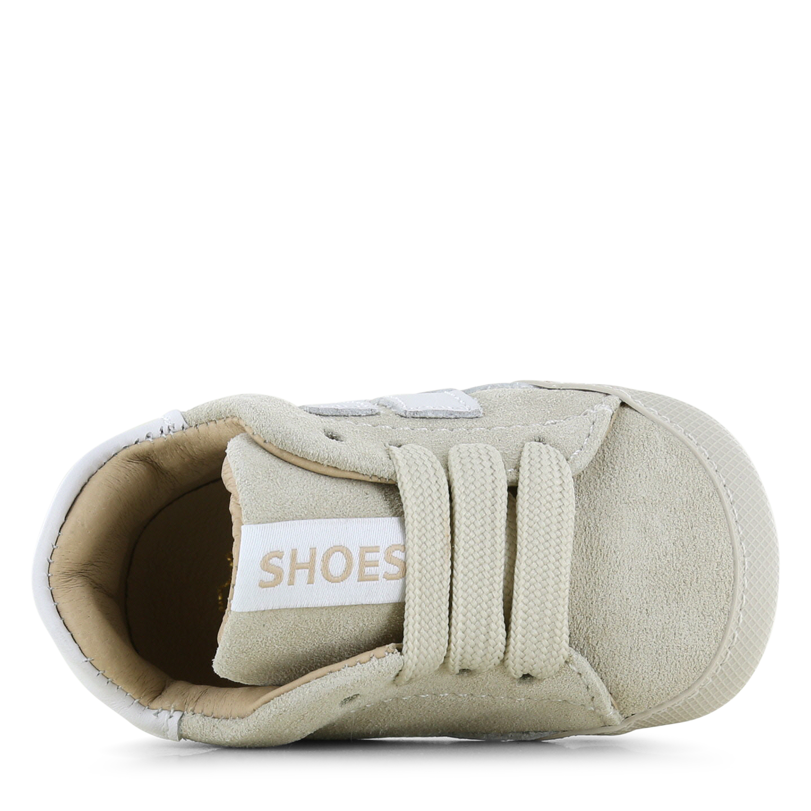 Shoesme beige BABY-PROOF® schoentje Microfiber leer, Suède | Uni schoenen