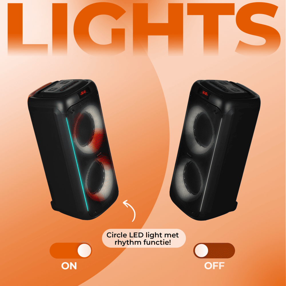 Denver BPS458 Bluetooth partyspeaker met discolichten