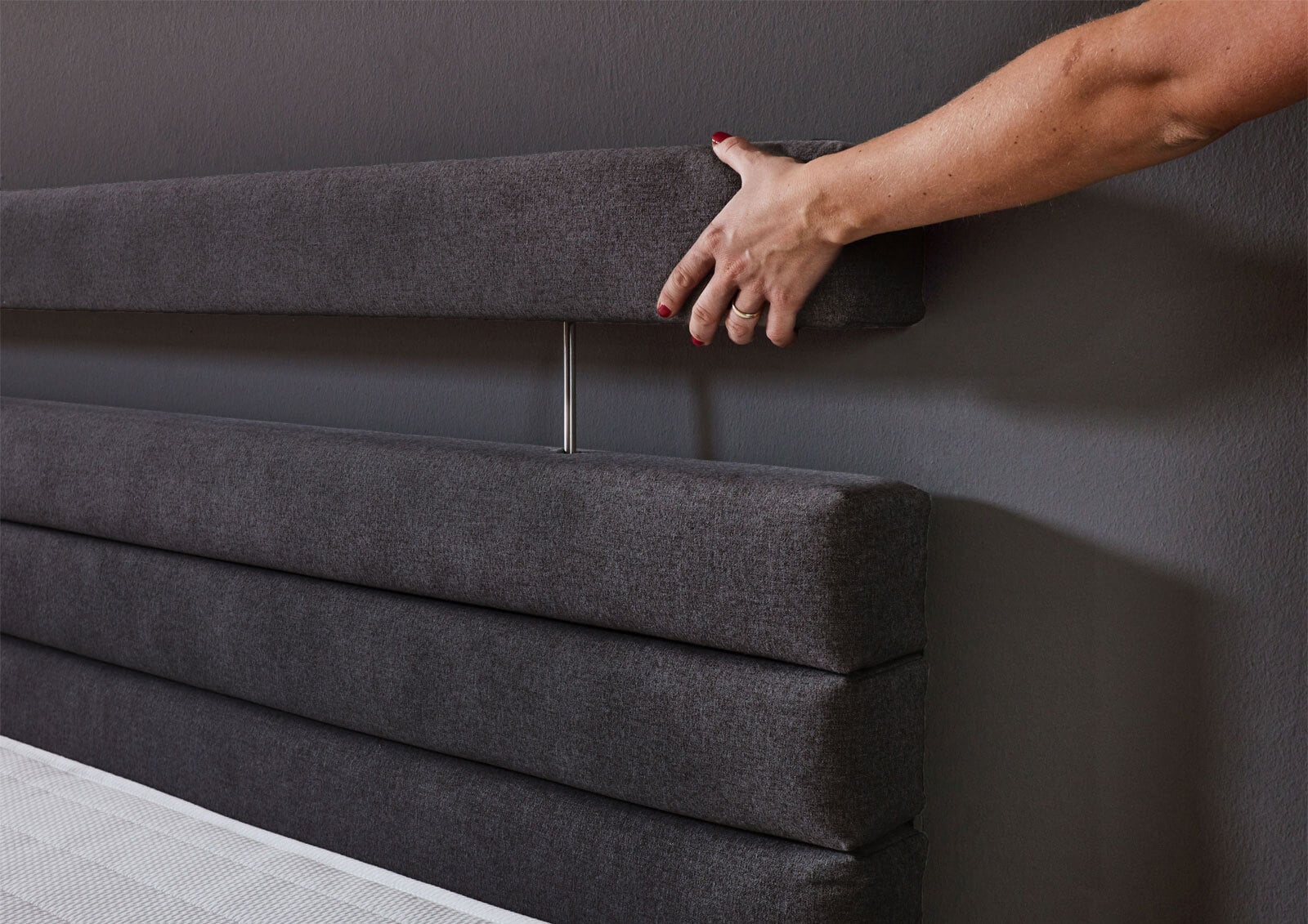 Boxspringbett GIANNI 140 x 200 cm anthrazit