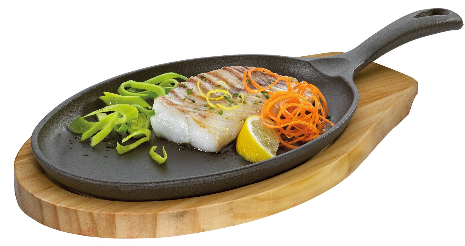 KÜCHENPROFI BBQ-Servierpfanne 2-teilig schwarz/ braun
