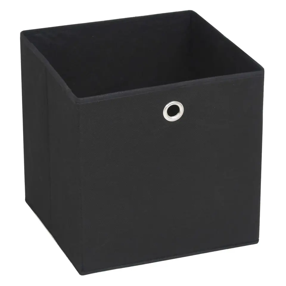vidaXL - Opbergbox - Zwart - Stof - 4 stuks
