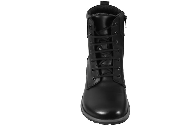 NEW FEET VINTERSTØVLE I SORT GLAT SKIND