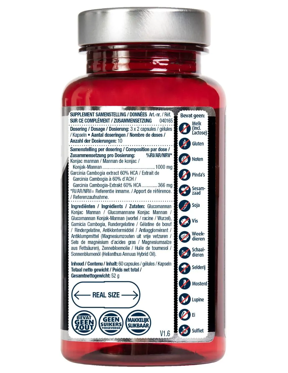 Ideaal Gewicht Konjac Mannan Garcinia Cambogia 60 capsules