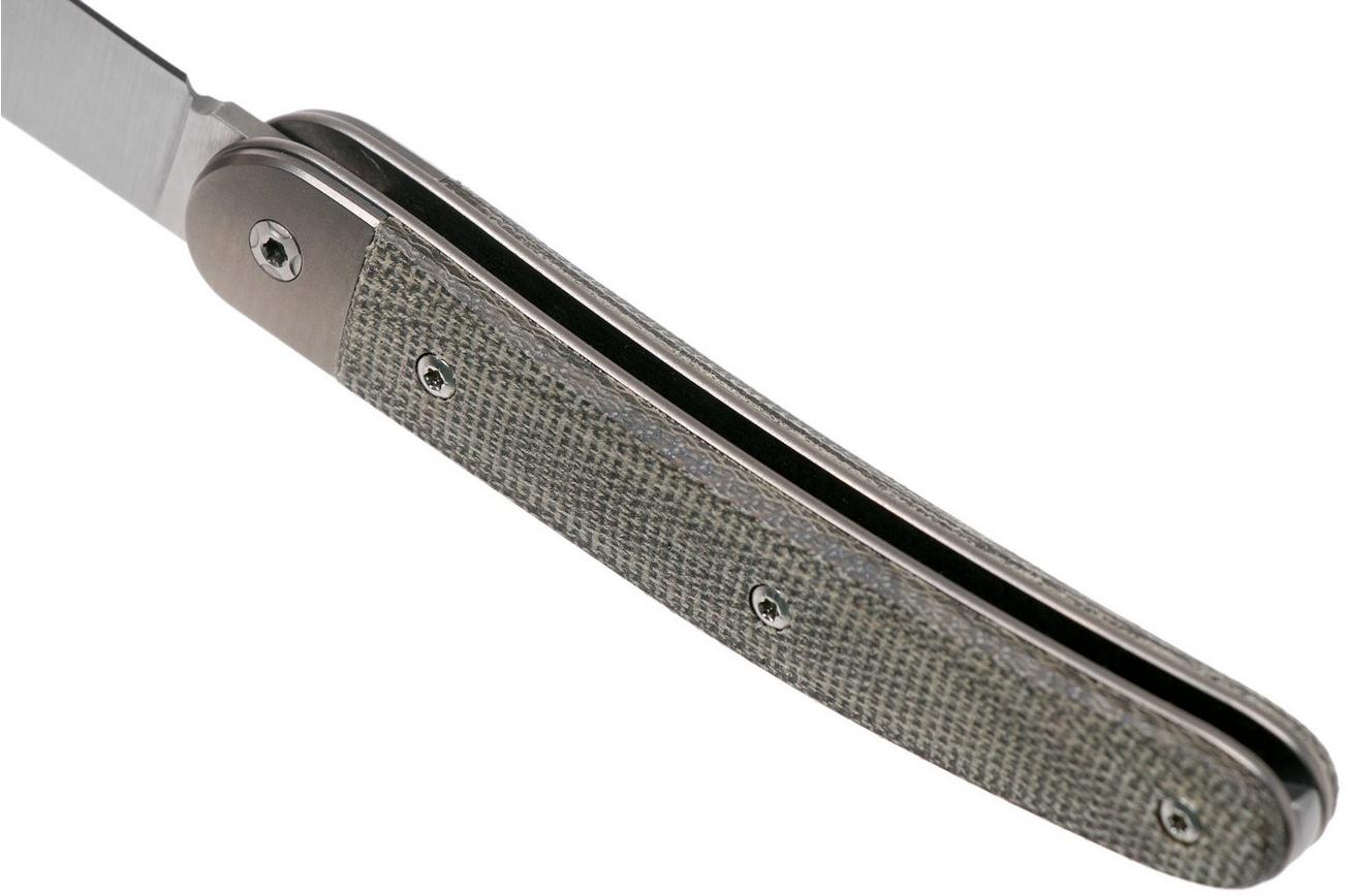 LionSteel Jack 1 Green Canvas Micarta JK1 CVG zakmes