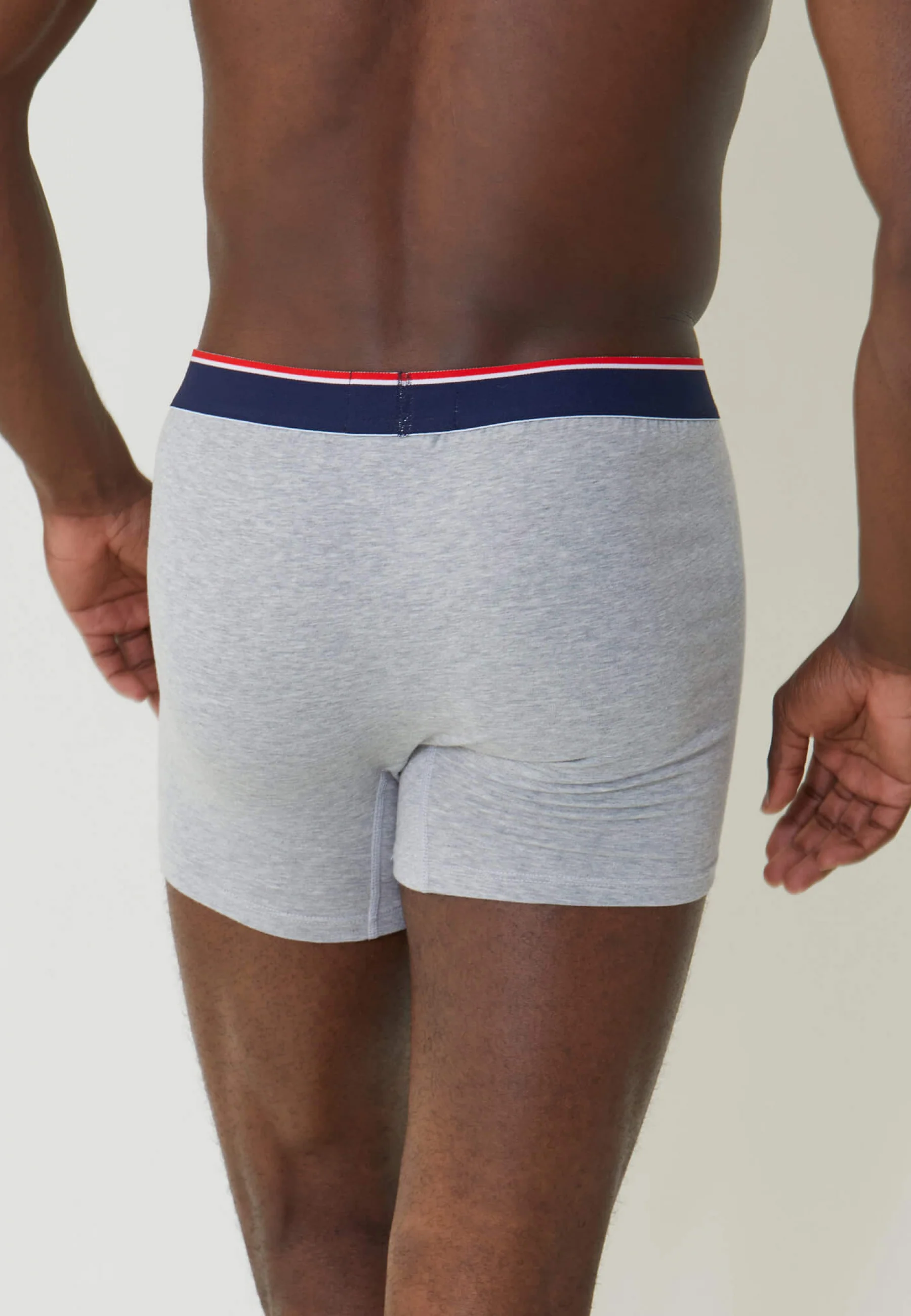 Boxer long en coton-Michel Gris Chiné
