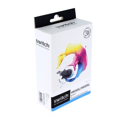 Cartouche compatible HP 62XL - Pack de 2 - noir, cyan, magenta, jaune - Switch