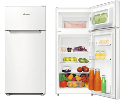 Amica DT 371 150 W koel-vriescombinatie, afmetingen (B x H x D): 474 x 1045 x 498 mm, koelgedeelte: 87 l, vriesgedeelte: 25 l