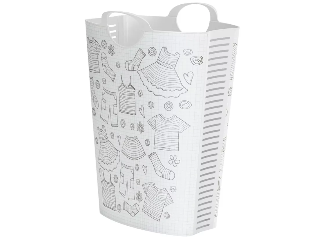 panier à linge panier à linge 58l vêtements 45,5x37x65