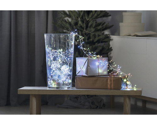 Konstsmide Micro LED-lichtsnoer 2,7 m + 5 m snoer, veelkleurige lichtkleur