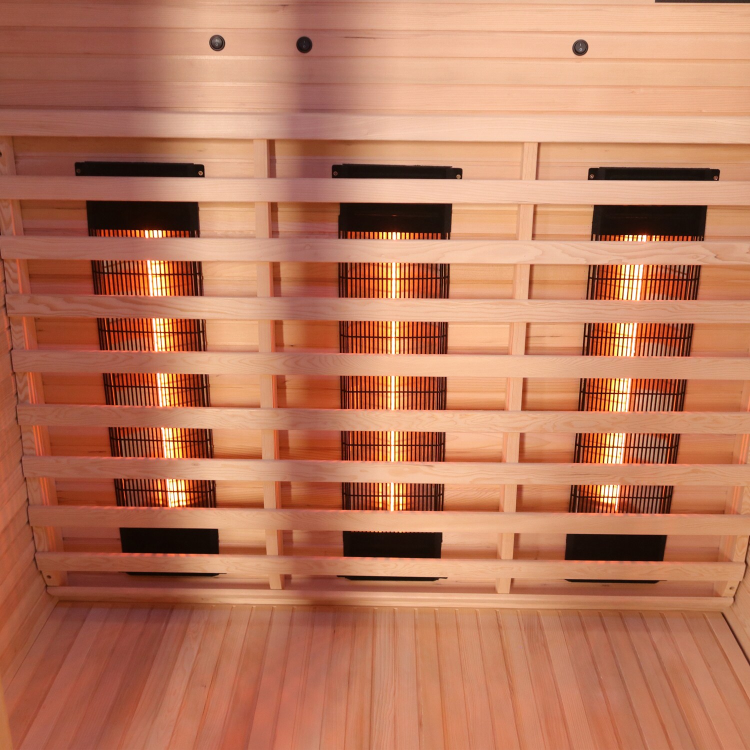 Tronitechnik® Infrarotkabine Infrarotsauna MANILA 130cm x 100cm inkl. 6 Vollspektrumstrahler, 2 Personen, LED, Hemlockholz