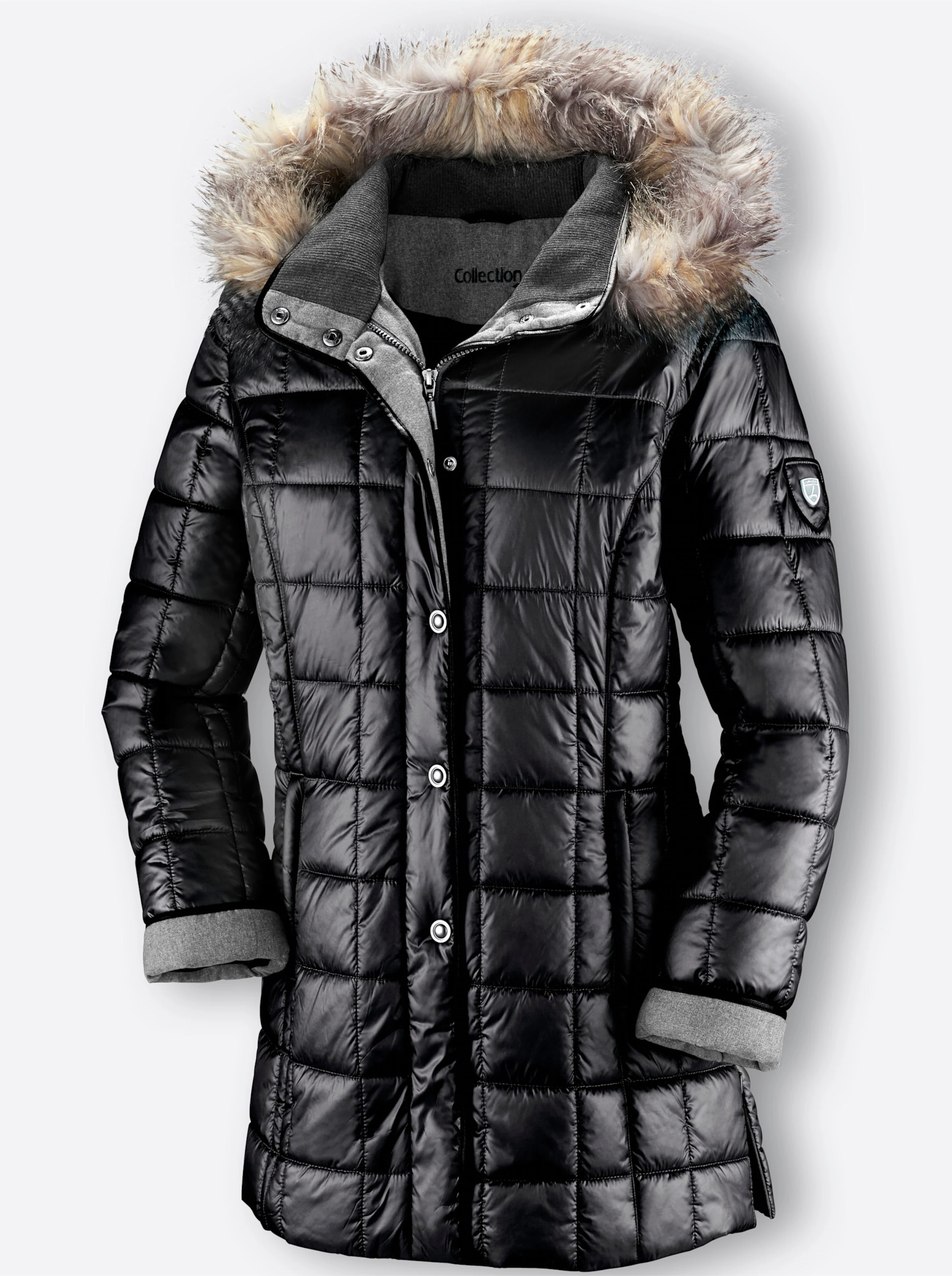 Steppjacke in schwarz
