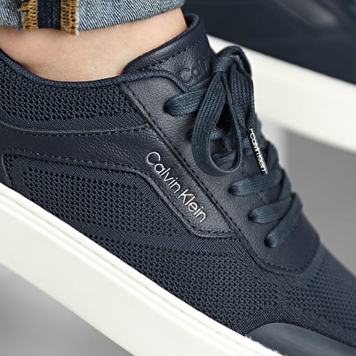Baskets Low Top Lace Up Knit 0922 Navy Light Grey