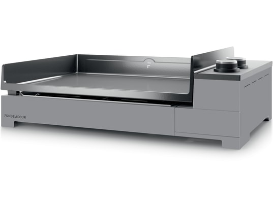 FORGE ADOUR - Plancha gaz Premium, 60 cm Chassis acier noir et gris