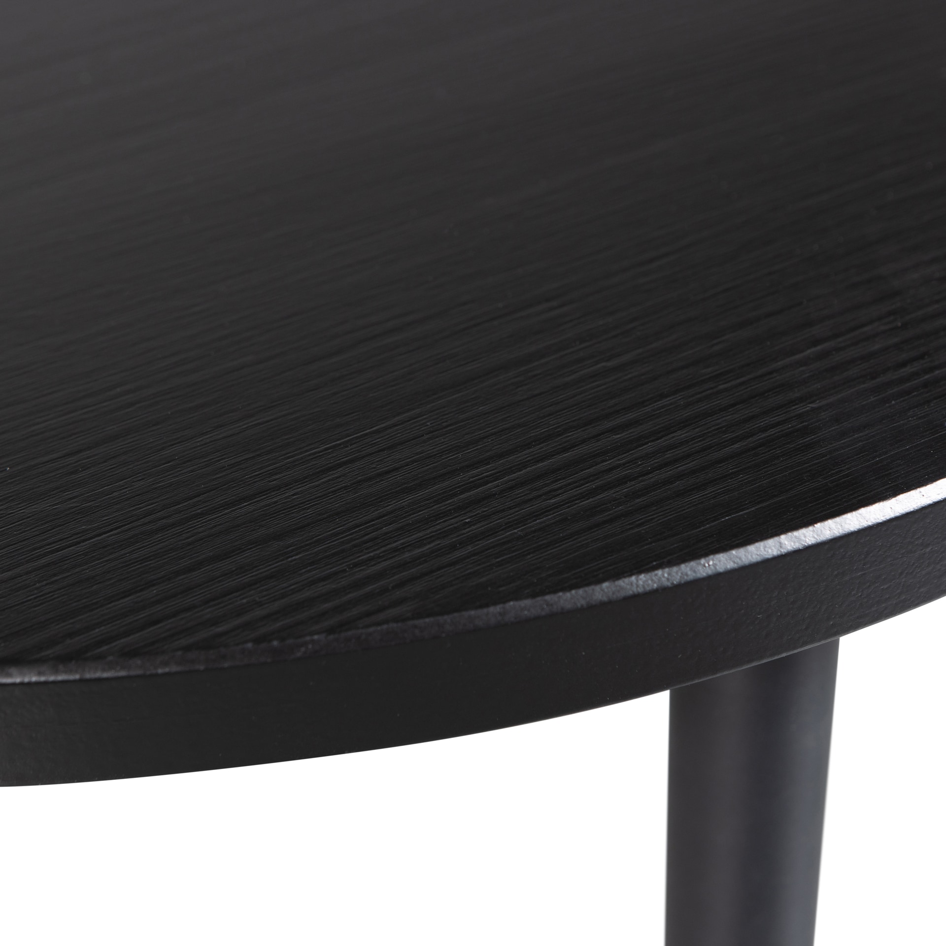 Couchtisch LAUT 60x60 cm rund Kiefernholz schwarz
