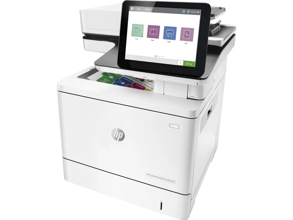HP LaserJet Enterprise Flow MFP M578c - Multifunktionsprinter - farve - laser - Legal (216 x 356 mm) (original) - A4/Legal (medie) - op til 38 spm (kopiering) - op til 38 spm (udskriver) - 650 ark - 33.6 Kbps - USB 2.0, Gigabit LAN, USB 2.0 vært