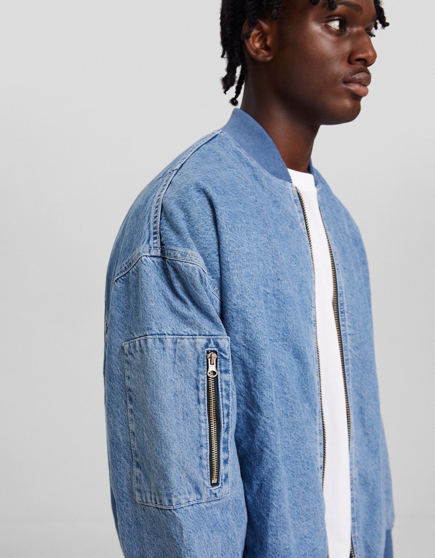 Jaqueta bomber jeans
