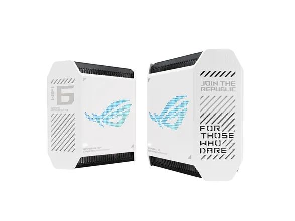 ASUS ROG Rapture GT6 - Wi-Fi-system - (2 routere) - op til 5800 sq.ft - mesh 1GbE, 2.5GbE - Wi-Fi 6 - Tri-Band