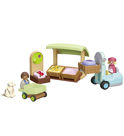 Playmobil Junior - Bio-Marktstand und Gabelstapler - 71691 -