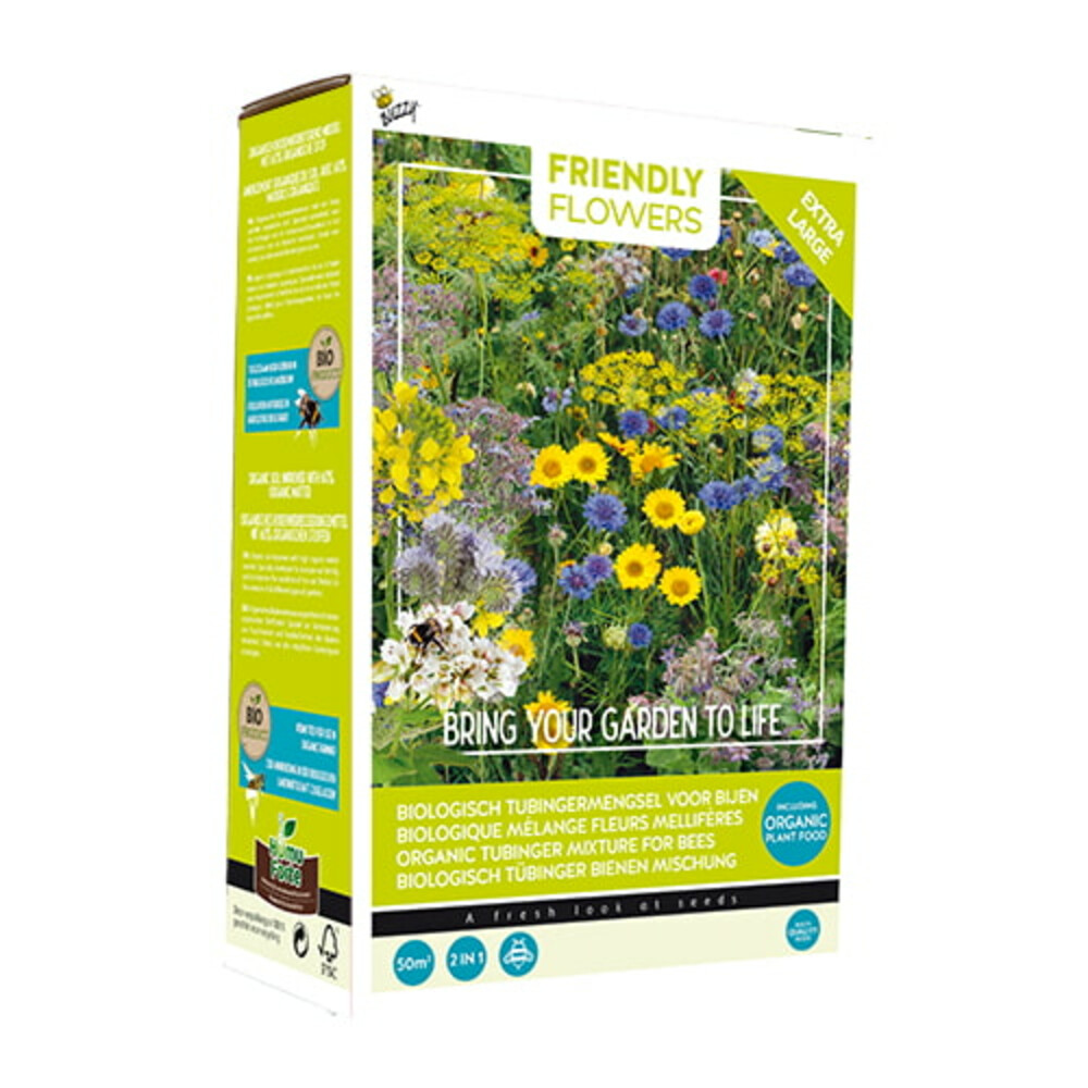Buzzy Friendly Flowers XL BIO Tubinger mengsel 50 m²