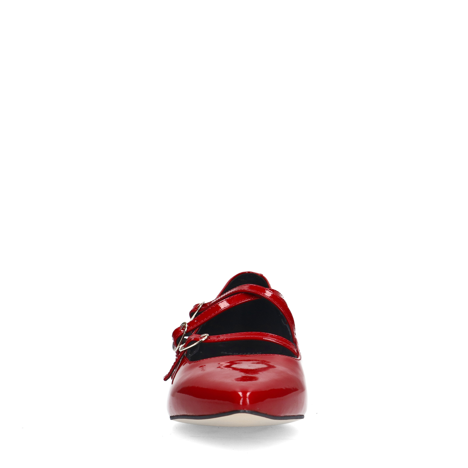 Rode lakleren loafers met hak