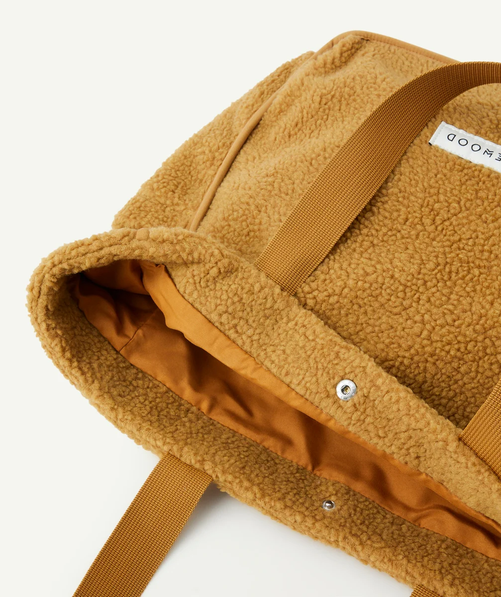 LIEWOODTOTEBAG EN SHERPA MARRON ET FIBRES RECYCLÉES
