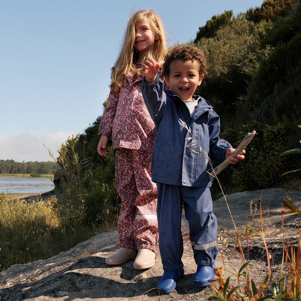 Topolino Pure Collection Mädchen Regenhose im Millefleur-Design beere