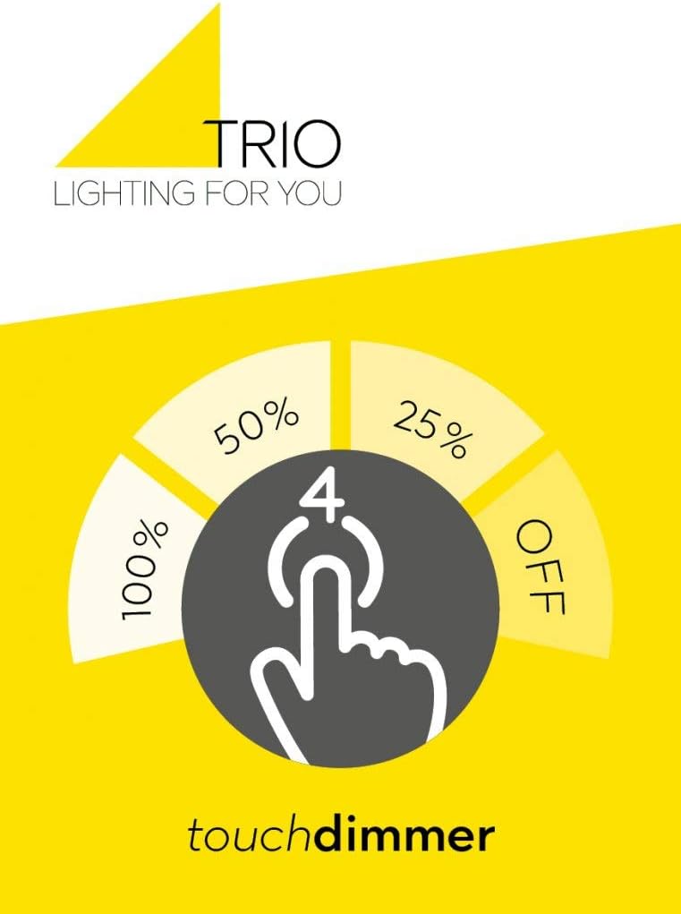 Trio Leuchten LED Stehleuchte Bellari 426410130, Holz natur, Metall Schwarz matt, inklusiv 20 Watt LED, Touch Dimmer, Naturbelassen