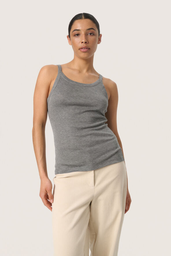 Soaked in Luxury SLFauna Tank Top Grey melange