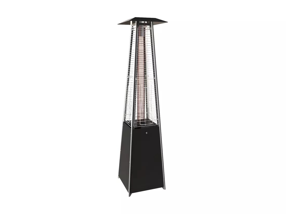 Flamme gaz FAVEX - Chauffage extérieur - Gaz Propane - Housse de protection - L 50 x P 50 x H 227 cm - Noir