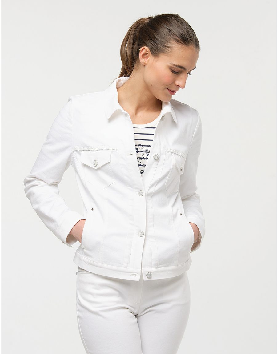 Veste en jean blanc