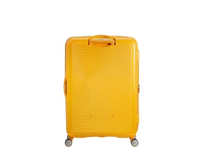 American Tourister Reisekoffer Soundbox 97 l, Golden Yellow Ideal für zweiwöchige Reise