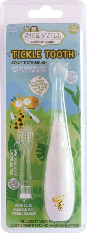 Jack N' Jill - Tickle Tooth - Elektrische Tandenborstel - 0-3 Jaar - Zachte Reiniging