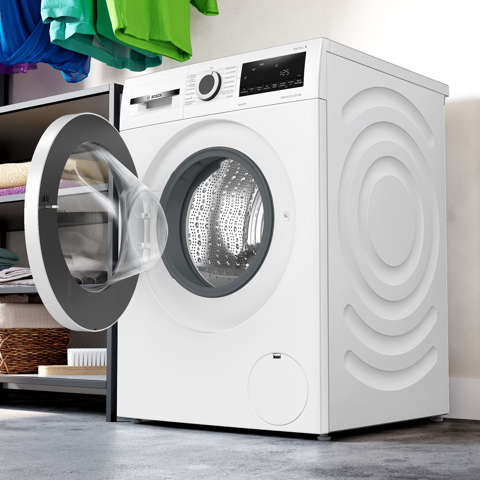BOSCH Waschtrockner WNA13470 - weiß - 8 kg - E