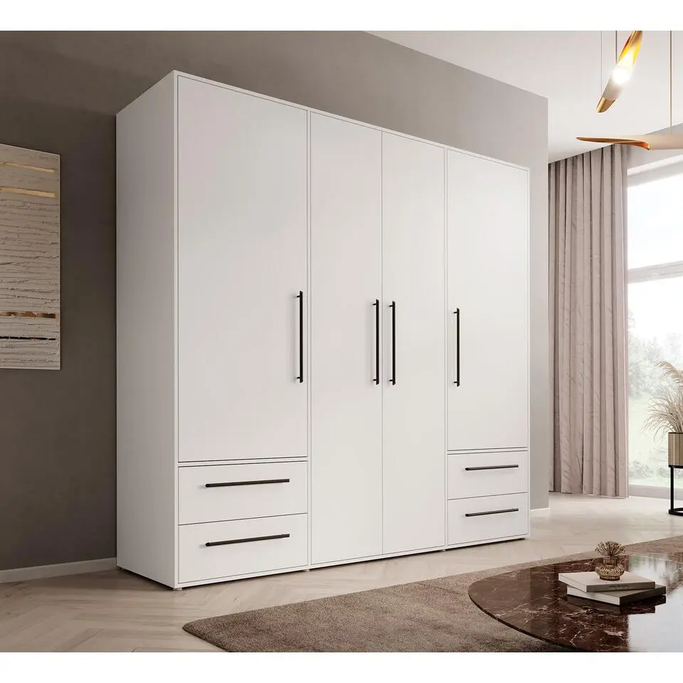 Meubella - Kledingkast Mayen - Wit - 206 cm