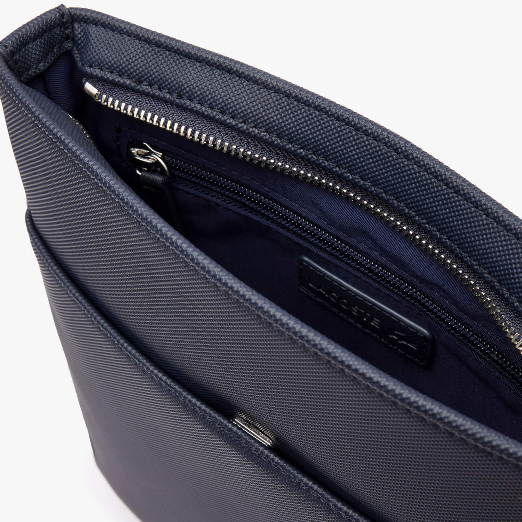 Sacoche plate Men's Classic effet petit piqué Sacoches & Pochettes - Bleu - Lacoste - Homme