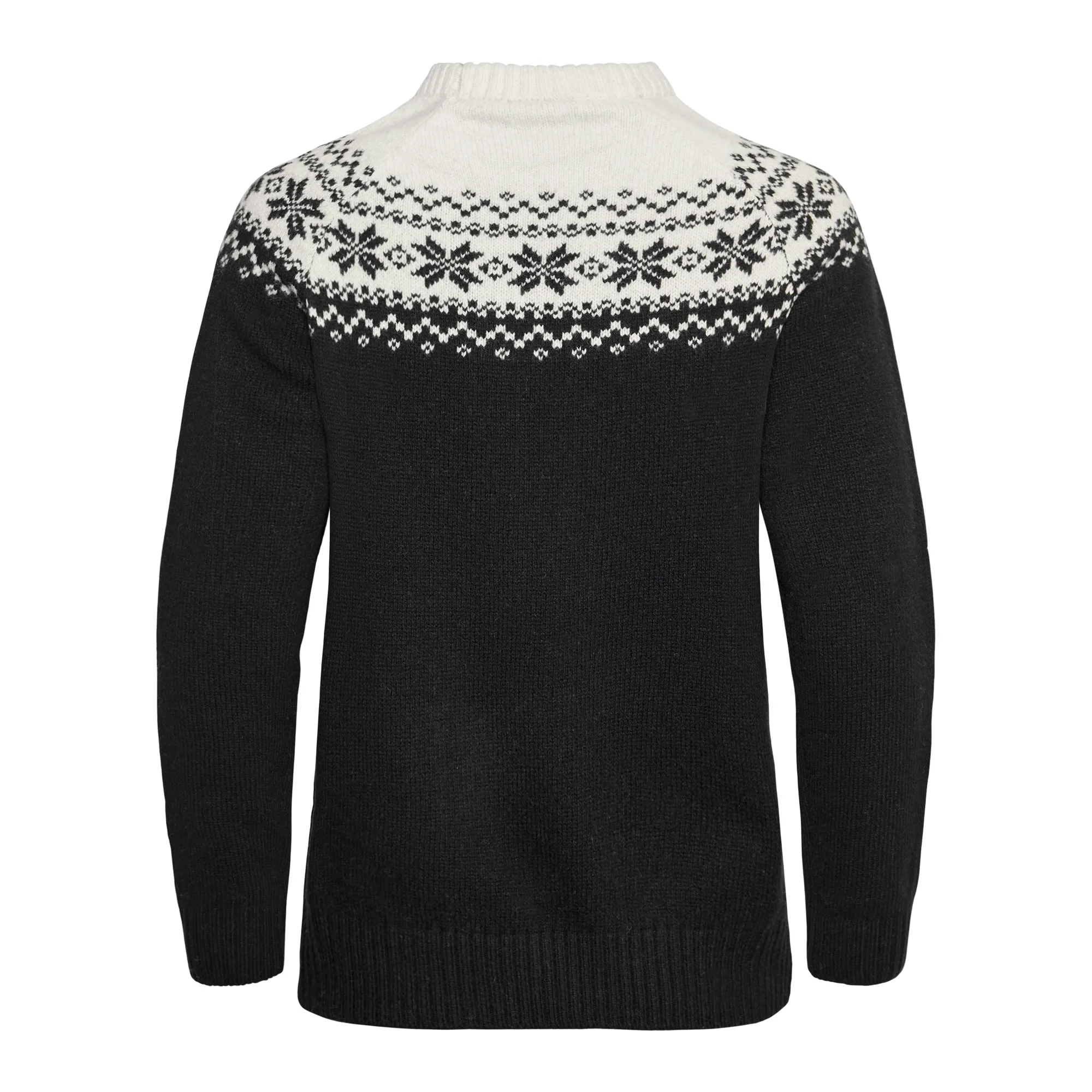 Gridarmor Women’s Snøkrystall Round Neck Ullgenser Black/White