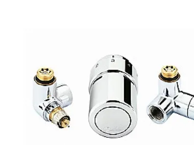 Danfoss RTX ventilsæt Krom - Returen i venstre side t-håndkl.rad 013G4133