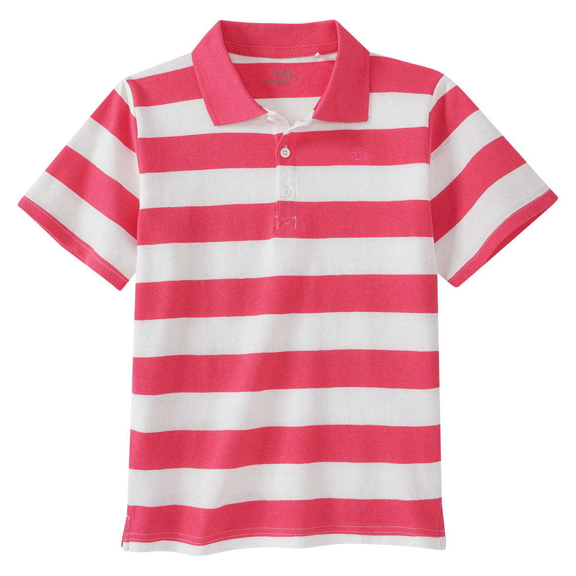 Yigga Jungen Poloshirt mit Streifen hellrot / weiss