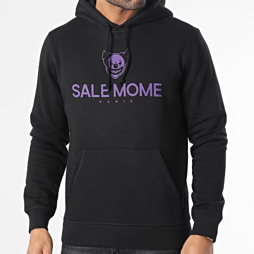 Sweat Capuche Clown Noir Violet