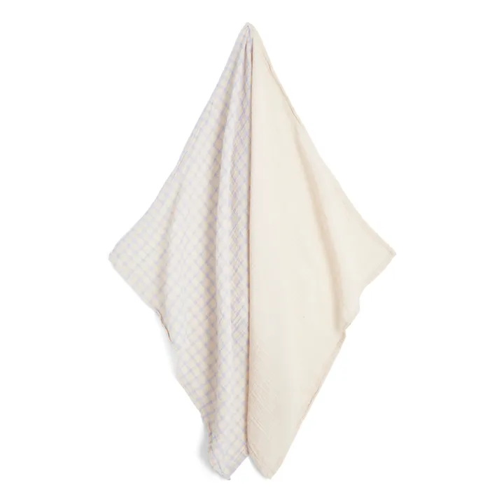 garbo&friends Maxi-langes Gingham Sky - Set de 2 | Bleu ciel