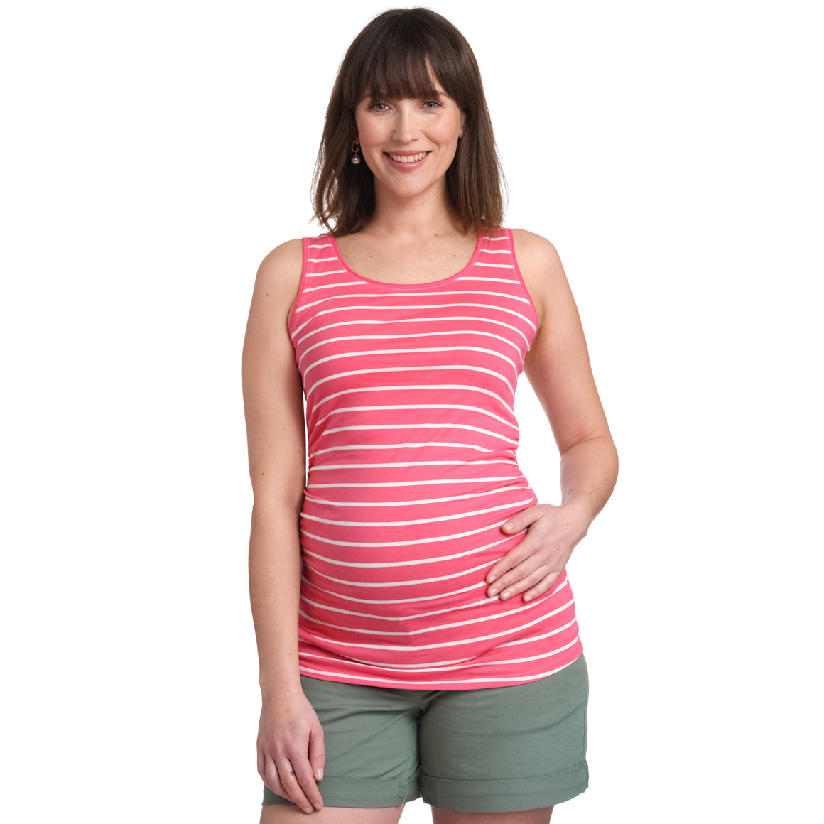 Gina Mama 2 Damen Umstands-Tops im Set pink / weiss