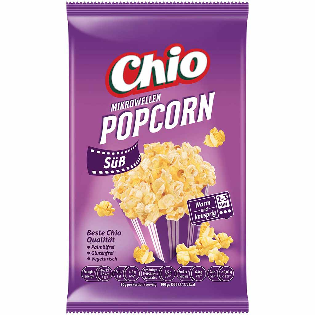 Chio Mikrowellen Popcorn Süß 100g MHD:16.7.25