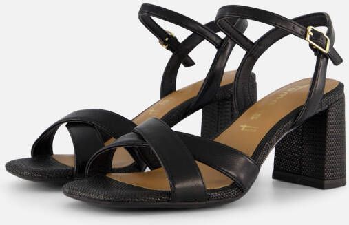 Tamaris Elegante Zwarte Platte Sandalen Vrouwen Black Dames
