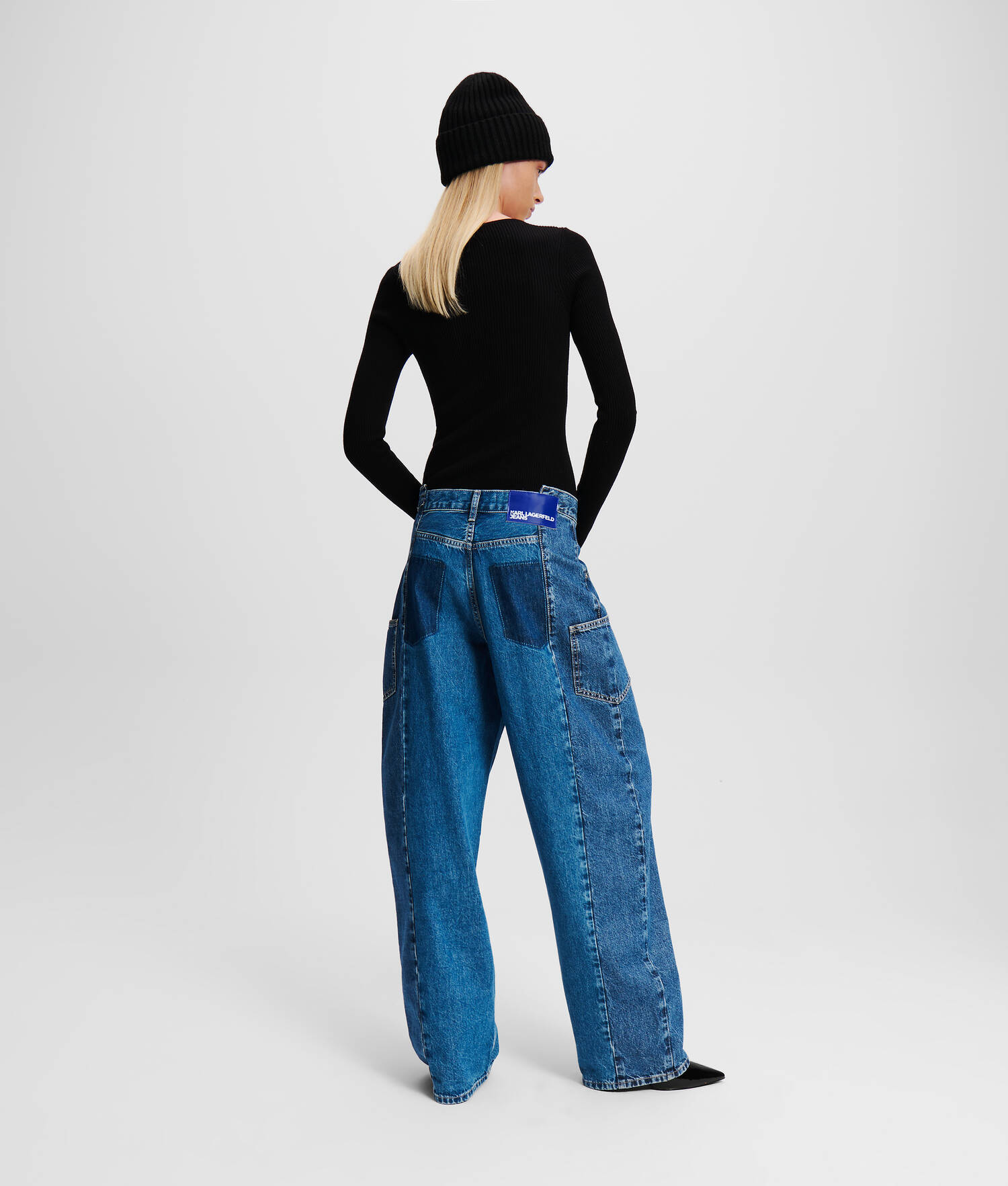 JEAN BAGGY DESTRUCTURÉ TAILLE MI-HAUTE KLJ