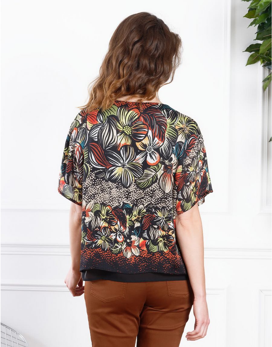 Blouse fluide à fleurs