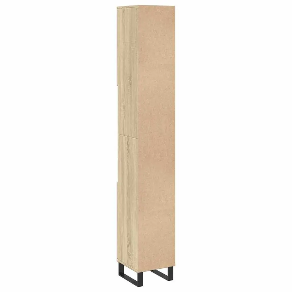 vidaXL - Kolomkast met 2 deuren 2 vakken - Sonoma eiken - Hout - 30x30x190 cm