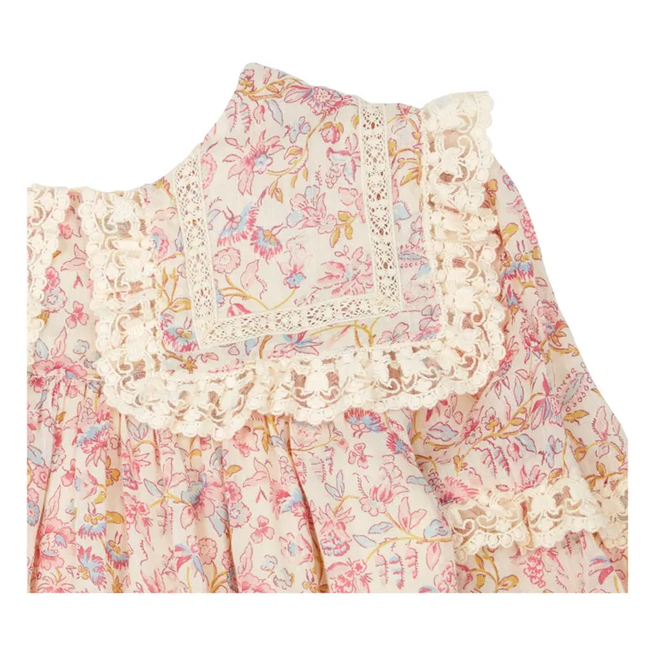 Louise Misha Robe Coton Bio Fleurs Arinola | Ecru