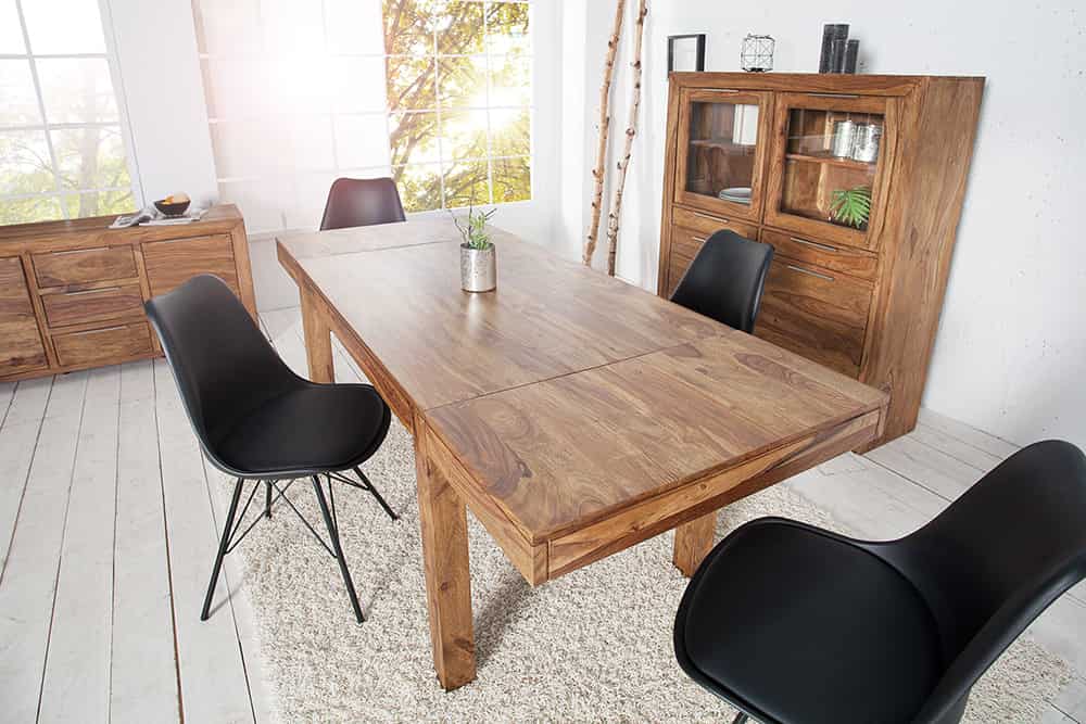 Massivholz Sideboard PURE 135cm braun Sheesham stone finish Kommode mit Schubladen