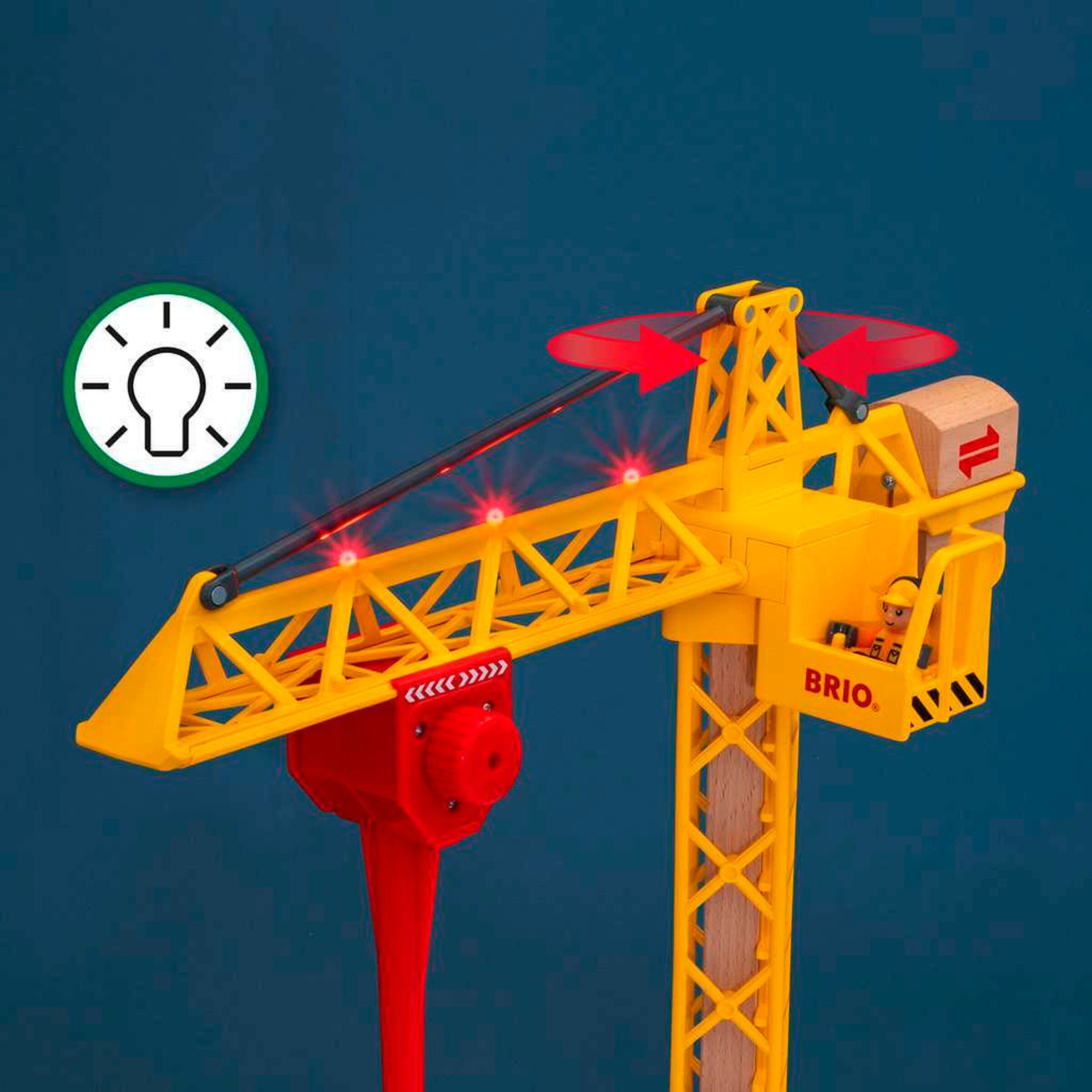 BRIO Großer Baukran mit Licht